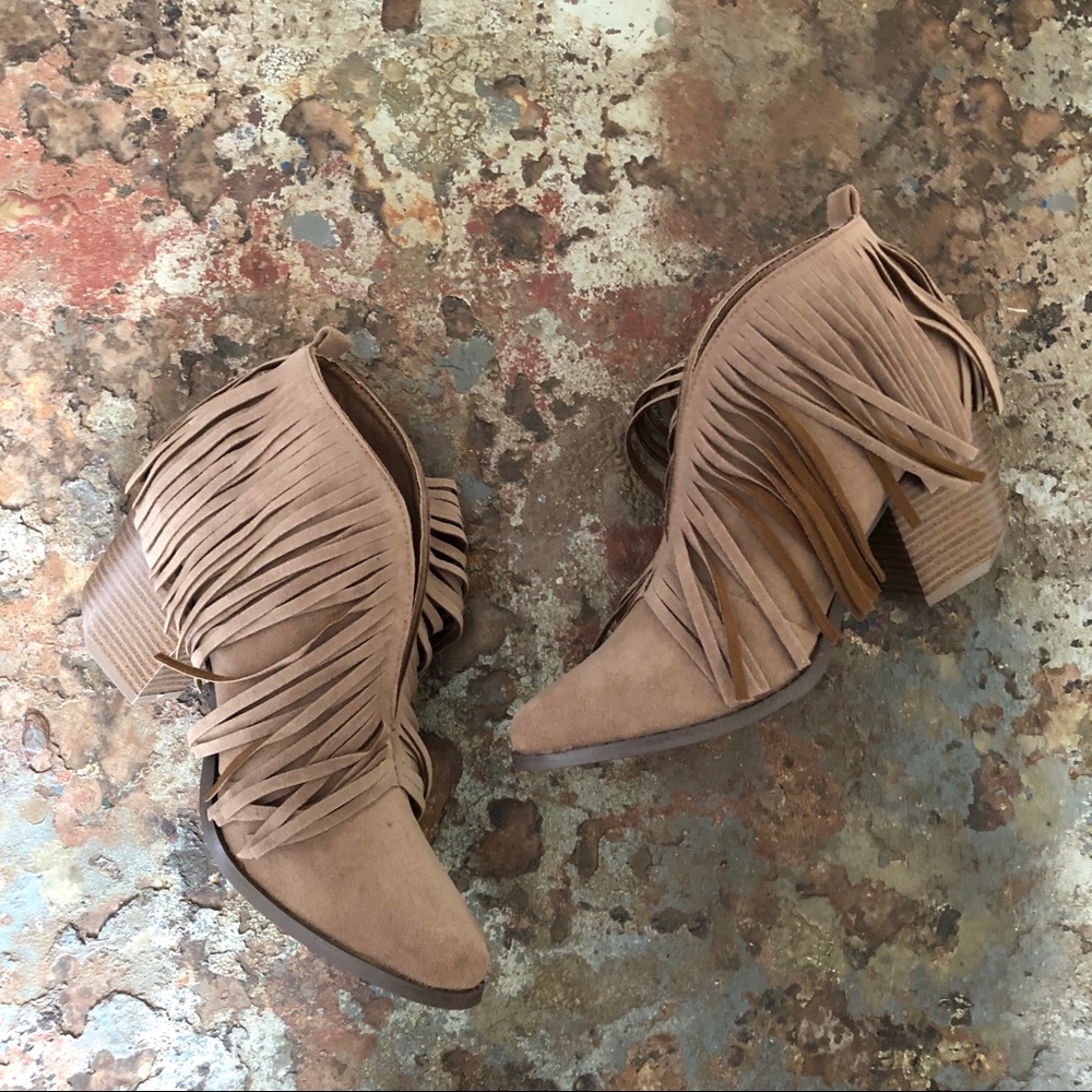 Fashion Beast Ankle Booties Faux Suede Slip On - Picture 1 of 8